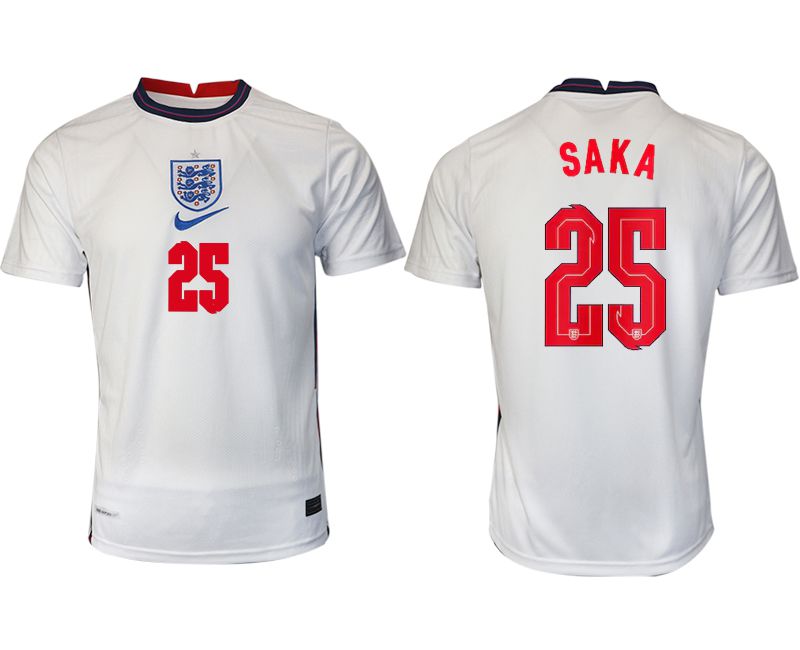 Men 2020-2021 European Cup England home aaa version white #25 Nike Soccer Jersey